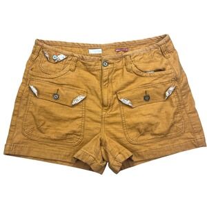 Pilcro and the Letterpress Utility Shorts Pockets‎ Button Mustard Sz 32 Fits 35"